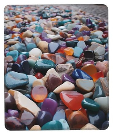 Small Mousepad Colorful Cobbles Mousemat with Non-Slip Rubber Base Mini Mousepad for Wireless Mouses Laptop Mousepads for Men Women Computer Keyboard mat Desk Pad 7 x 8.6 in