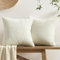 Softalker Kissenbezug 65x65 Beige Weiß Cord weich und flauschig 2er Set große Kissenhüllen Sofakissenbezüge Cushion Covers Modern Deko für Sofa Bett Wohnzimmmer Schlafzimmer Weihnachten