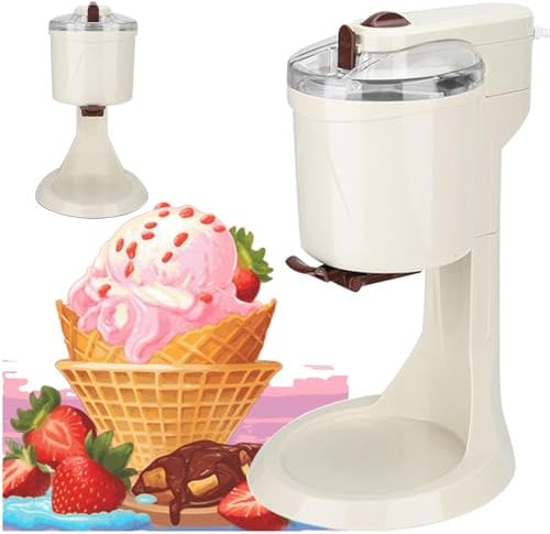JJENXYYDS Soft Serve Ice Cream Dispenser, Semi-Automatic Ice Cream Maker Machine for Home, Ice Cream Maker Dispenser Machine with Mixing Paddle, Frozen Yogurt Maker for Café Snack Bar