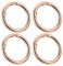cobee Karabiner Rund 25mm, 4 Stück Schlüsselringe Edelstahl Schlüsselring Karabiner Ringkarabiner Karabinerhaken Schlüsselring Diy Schlüsselanhänger Zubehö Für Schlüssel Handwerk(Gold)