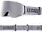 LECAGE Aufklappbare Skibrille Herren Damen Rahmenlose Verspiegelt Ski Brille mit Magnetischen Anti-Nebel Snowboard Brille UV Schutz Schneebrille (Silber)