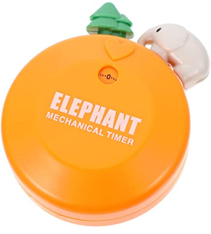 Amosfun Mechanischer Küchen Timer Elefant Design Orange Wiederverwendbare Zeitschaltuhr Für Backen Kochen Lernen Manuelle Küchentimer Für Junge Mädchen Und Haushalt Einfach Zu Bedienen