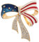 CALLARON Broche Drapeau Américain Élégante Avec Nœud Pour Femme Et Homme Accessoire De Bijouterie En Métal Et Cristal