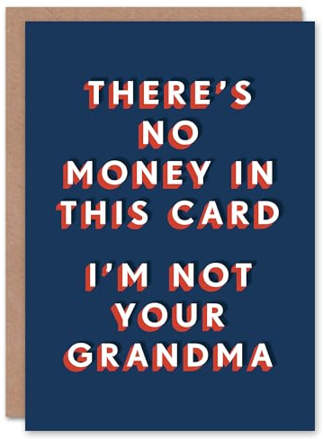 Artery8 There Is No Money Inside Not Your Grandma Funny For Him Birthday Card