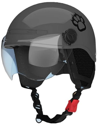 retrò Casco Scodella Portatile Mezzi Caschi Jet, Mezzo Casco da Motociclista Vintage Caschi Caschi Casco a Scodella Scooter Motorino ECE Omologato Mezzo Elmetto da Moto retrò