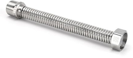 Amacoam Edelstahl-Flexrohr 3/4 Zoll Wellrohr Flexibles Anschlussrohr Flexschlauch Panzerschlauch Universelles Verbindungsrohr Edelstahl Wasserrohr 3/4 zoll