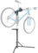HOMCOM Soporte Tallar Bicicleta Caballete para Bicicleta Plegable con Bandeja Magnética Altura Ajustable 107-160 cm y Giratoria 360° Carga 40 kg Negro