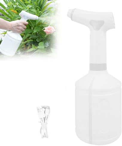 Pulvérisateur électrique rechargeable de 1 litre pour plantes d'intérieur, pulvérisateur automatique à main pour jardin, 2 modes de pulvérisation d'eau