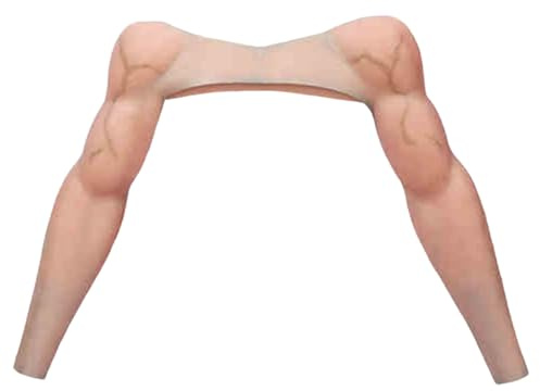 LKYLVEE Silikon Muskelanzug Arm Silikon Simulation Fake Muskel für Männer Frauen Cosplay Maskerade Kostüm,Flesh,53cm