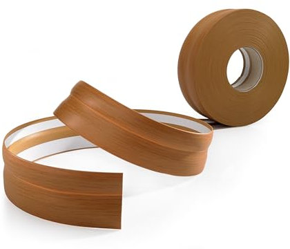 Quest Weichsockelleiste Selbstklebend 32 mm x 23 mm - PVC Sockelleiste, Abschlussleiste - Knickleiste für Innenbereich, Wand, Boden - Flexibel, Dicht, Dekorativ (Erle, 5m)