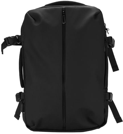 Luqeeg Sac à Dos pour Aspirateur, Sac de Grande Capacité 22L-55L Extensible Sac à Dos de Compression Portable Sac à Bandoulière de Voyage Imperméable avec Port de Chargement USB et