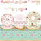 Nexhyp 99pcs Vintage Floral Disposable Paper Plates Tablecloth Napkins Set for Afternoon Tea, Mother's Day, Baby Shower Decorations & Garden Party Tableware