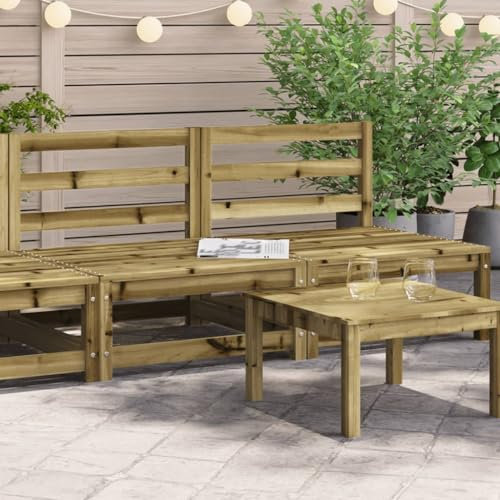 UJCHVHN Gartensofas ohne Armlehnen, 2 Stück, 70 x 70 x 67 cm, imprägniertes Holz, Kiefer