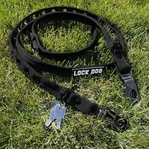 Hundeleine 2.0 LOCK DOG Schnitt und bissfest + 2 Schlösser und 3 Schlüssel sicher abschließen Leine/Halsband Anti-diebstahl schnittfest NEU…