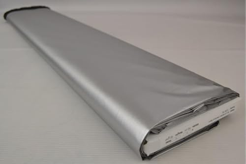 Verdunklungsstoff Silber – Sonnenschutz Blackout-Meterware 150 cm breit, 250 g/m², halbtransparent bis blickdicht, waschbar bei 30 °C (silber)