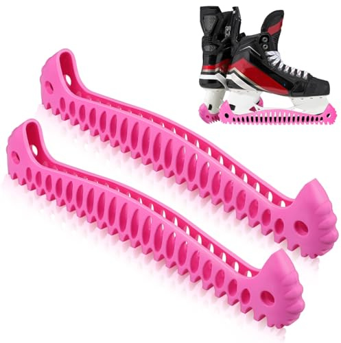 Angoily 2 Stück Schlittschuhschoner, Dehnbare Elastische Kufenschoner, Schutzhüllen für Eiskunstlauf Und Hockey, für Kinder Und Erwachsene