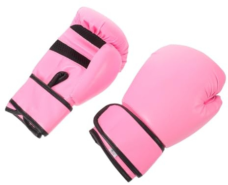 FESTFENDS Pojke Boxningshandskar i Pu-läder med Svampvaddering Justerbara Sparringshandskar för Pojke och Ungdomar Rosa för Kickboxning Muay Thai och Karate Punching Bag Träning