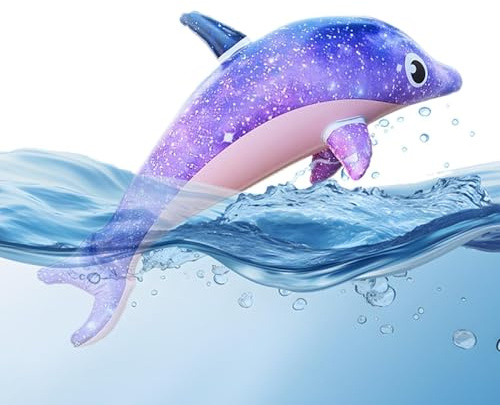 Aufblasbarer Delphin, groß, Poolspielzeug, Dekoration für Geburtstagsfeiern – für Kinder und Mädchen im Vorschulalter, Geburtstage, Urlaub, Kindergarten, Hotel, Resort, Partys, Parks, Camping