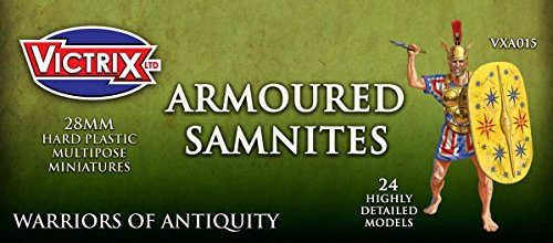 Victrix VXA015 - Ancient Armored Samnites - Set of 24 Figures - 28mm Plastic Miniatures - Warrior of Antiquity