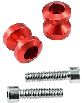 Bobbins / Racingadapter Ständeraufnahmen Schwingenschutz Schwingenadapter für Montageständer M6 Gewinde rot