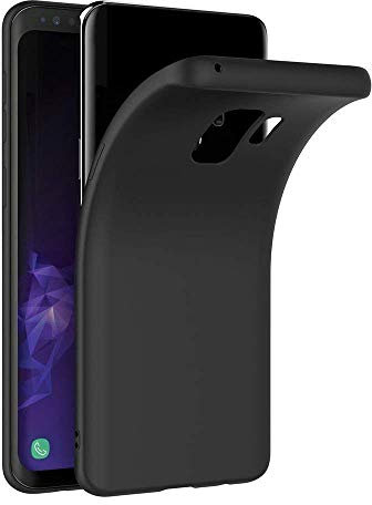 COPHONE® Coque Noir Samsung Galaxy S9, Housse Etui Noir en Gel TPU Silicone Souple Ultra Mince avec Anti Choc pour Samsung Galaxy S9