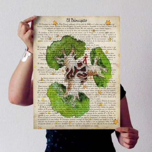 Nacnic Plakat Der kleine Prinz für kleine Kinder. Prince Baobab Blatt Definitionen. Plakate und Illustrationen für Kindergeschichten. A4-Format