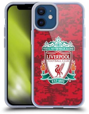 Head Case Designs Officially Licensed Liverpool Football Club Home Red Crest Digital Camouflage Soft Gel Case Compatible With Apple iPhone 12 Mini