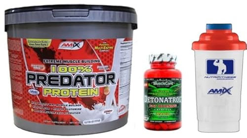 AMIX Predator Protein 4 KG Chocolate + Amix Detonatrol 30 Capsulas + Batidor Nutrifitness 600 ml