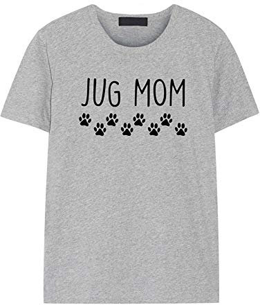 Fellow Friends - Jug Dog T-Shirt, Jug Mom Shirt Womens Gifts Medium Grey