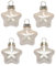 Inge Glas Magic Mini-Weihnachtskugeln Sterne 4cm 8 STK | Weihnachtsbaumanhänger Sterne aus Glas | in Karton-Box (Champagne | beige Glanz matt)