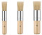 YIUIRUOI 3-teiliges Holz-Schablonenpinsel-Set mit Naturborsten – Pinsel für Acrylmalerei, Aquarell, Wachs und Schablonenprojekten – Ideal für Kunsthandwerk und Malerei.