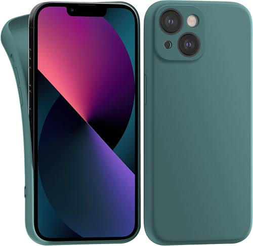 MyGadget Cover per iPhone 13 Mini - Custodia Protettiva in Silicone Morbido – Case TPU Flessibile - Ultra Protezione Antiurto & Antiscivolo Verde Oliva