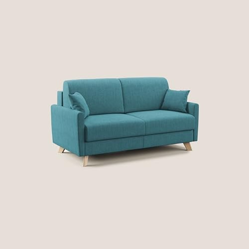 Divani.Store Schlafsofa, Holz, Teal, 200 cm (mat. 160x197)