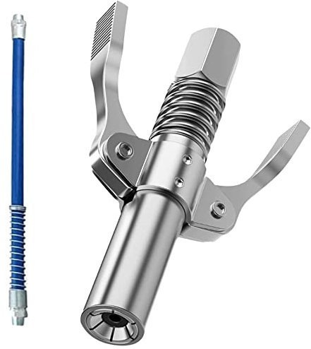 G Coupler für Fettpresse, Fettpresse Mundstück mit 30 cm Schlauch, Fettpresse Kupplung Mundstück Kupplung für Kegel-Schmiernippel Fettpresse für alle Arten von Fettpressen
