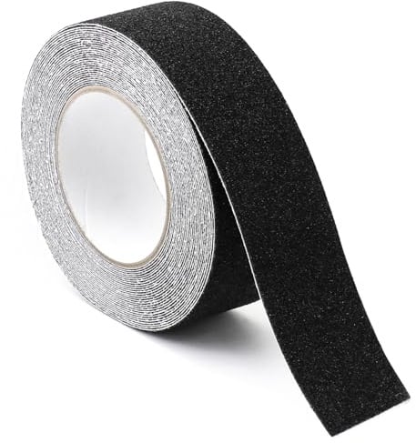 QWORK® Antirutsch Klebeband - 10m x 5cm - Selbstklebend Wasserfest Anti Rutsch Streifen für Treppen Leiter Bodenbelag Innen- und Außenbereich