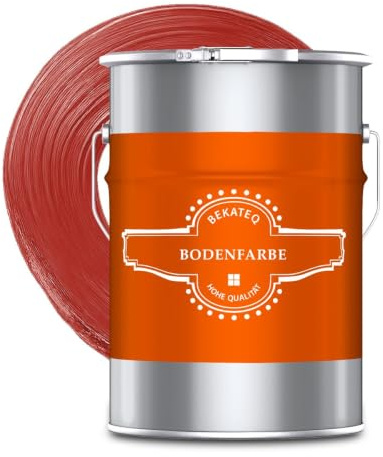 BEKATEQ Betonfarbe Feuerrot 2,5 l Bodenbeschichtung & Fußbodenfarbe für außen & innen I Bodenfarbe, Betonversiegelung & abriebfester Bodenbelag für Werkstattboden, Keller, Garage & Industrie BE-700