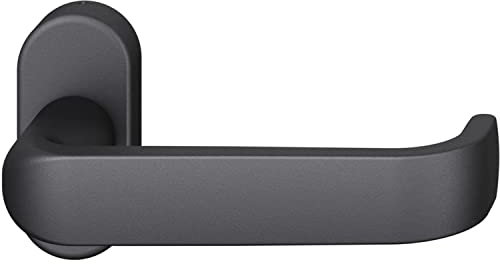 FSB FH-Rahmentürdrücker 09 1268 Standflügel ovale Rosette Aluminium schwarz