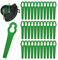 NITAIUN 120 Stück Rasentrimmer Messer Kunststoff Ersatzklingen Grün Akku-Rasentrimmerklingen, Rasentrimmer Zubehör, 83 mm Gartenmäher Ersatzmesser für Rasentrimmer Akku-Rasentrimmer (120 Stück)