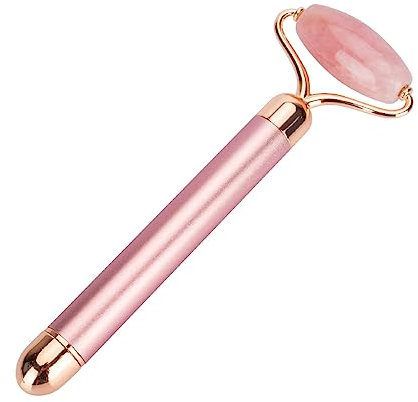 Rose Rose Électrique Quartz Masseur Facial Rouleau Vibrant Visage Corps Outil De Massage Soins De La Peau Ascenseur Serrage Femmes Beauté