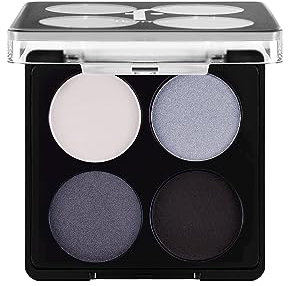 Flormar Color Eyeshadow Palette - Lidschatten Palette Bunt – 4er Eyeshadow mit Feiner Textur in Matt & Schimmer – Hochpigmentierte Nude- & Smokey-Töne für Augen Make-up – 2 Black Dust