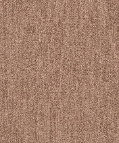 Vliestapete Textil Optik Struktur Meliert Orange Braun Glitzer A61805