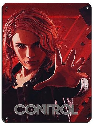 KOURT Control Game 2019 Spiel Retro Poster Metall Blechschild Chic Art Retro Eisen Malerei Bar Menschen Höhle Cafe Familie Garage Poster Wanddekoration 30 x 40 cm