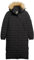 Superdry Damen Lang geschnittener Fuji Steppmantel mit Kapuze Schwarz 36