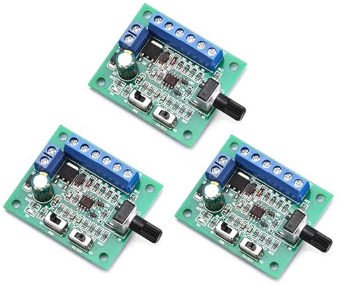 Hailege 3 pezzi DC8-24V Regolatore di velocità del motore CC senza spazzole PWM Regolatore di tensione della scheda di controllo della velocità con interruttore avanti-indietro