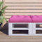 Homgoday Coussin pour canapé en palettes en tissu rose 50 x 50 x 12 cm, coussin de chaise longue, jardin, patio, terrasse extérieur rembourré coussin confortable et pratique décoration