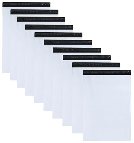 BIGJIYU 10 Stück Versandbeutel Plastik 45x60cm, Versandtaschen A2 Wasserdicht Selbstklebend Taschen für Paketversand (45x60cm)