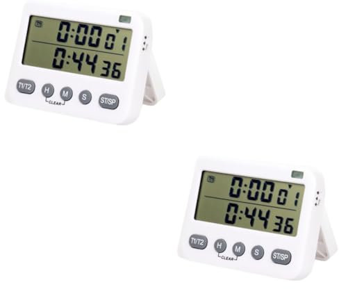 Alipis 2 Pièces minuterie d'alarme de Cuisine Horloge pour minuterie de Cuisine pour ER horloges minuteur de e numérique Dispositif de chronométrage de Laboratoire