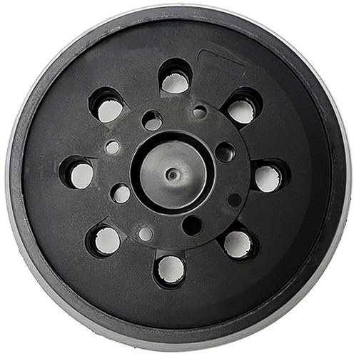 Schleifteller für Bosch 125 mm mit Hook und Loop 8 Löcher, mittlere Härte, mit Zubehörsystem für Exzenterschleifer PEX 300/400 AE / 4000 AE/Advanced Orbit 18 (schwarz)