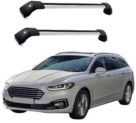 DPBXQ 2 Stück Aluminium Dachträger für Ford Mondeo Wagon 2007-2019,DACHTRÄGER AUS Aluminium Fahrradträger Dachboxen Dachgepäckablage,3