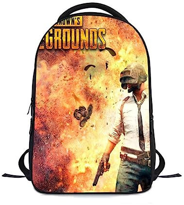 SACIKIKI Battlegrounds PUBGs Schulrucksack Anime Schulranzen Rucksack Tägliche Schultasche für Jungen Mädchen, mehrfarbig, One size